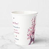 Eiffeltoren Parijs 1e verjaardag papieren bekers (Links)