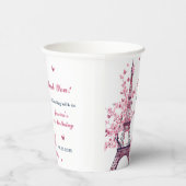 Eiffeltoren Parijs 1e verjaardag papieren bekers (Rechts)