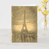  Eiffeltoren Parijs #3 - Wenskaarten Kaart (Gele Bloem)