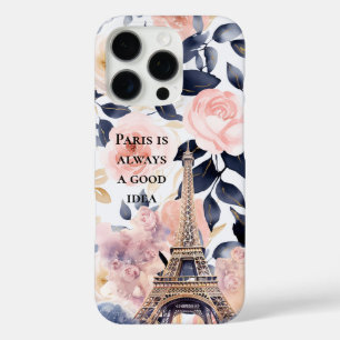 Eiffeltoren Parijs Bloem iPhone 16 Pro Hoesje