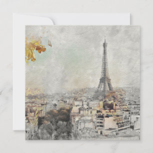 Eiffeltoren Parijs Briefkaart – Vintage Travel Gif