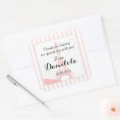 Eiffeltoren Parijs bruiloft Vierkante Sticker (Envelop)