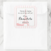 Eiffeltoren Parijs bruiloft Vierkante Sticker (Tas)