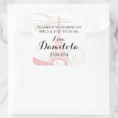 Eiffeltoren Parijs bruiloft Vierkante Sticker (Tas)