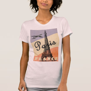  Eiffeltoren Parijs Europees luchtvervoer T-shirt