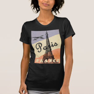  Eiffeltoren Parijs Europees luchtvervoer T-shirt