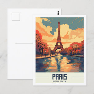 Eiffeltoren Parijs Frankrijk Beroemde reisplaats Briefkaart