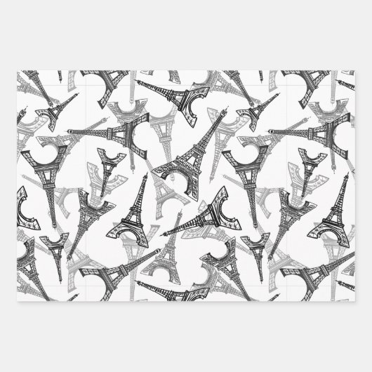 Eiffeltoren Parijs Frankrijk Design Inpakpapier Vel (Voorkant 3)