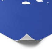 Eiffeltoren | Parijs, Frankrijk | Grunge Flag Poster (Hoek)