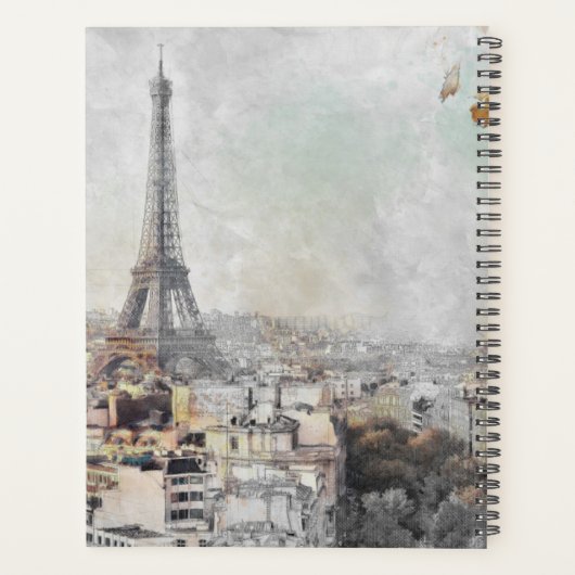 Eiffeltoren Parijs Frankrijk - Inspirated Weekly 2 Planner (Achterkant)