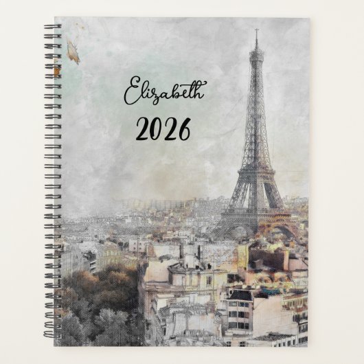 Eiffeltoren Parijs Frankrijk - Inspirated Weekly 2 Planner (Voorkant)