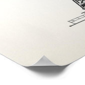 Eiffeltoren Parijs Frankrijk minimalistische lijnk Poster (Hoek)