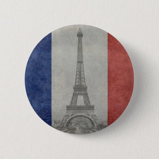 Eiffeltoren, Parijs Frankrijk Ronde Button 5,7 Cm (Voorkant)