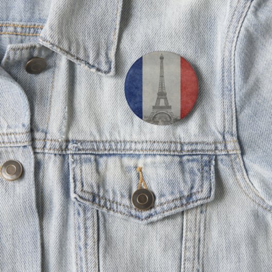 Eiffeltoren, Parijs Frankrijk Ronde Button 5,7 Cm (In situ)