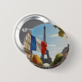 Eiffeltoren - Parijs - Frankrijk Ronde Button 5,7 Cm (Voorkant /achterkant)