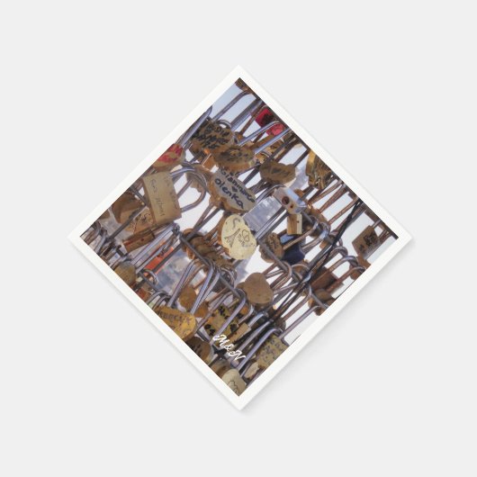 Eiffeltoren. Parijs. Frankrijk. Servetten (Hoek)