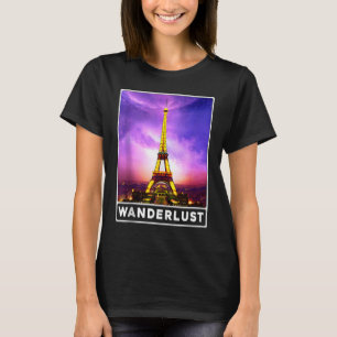 Eiffeltoren Parijs Frankrijk Wanderlust T-shirt