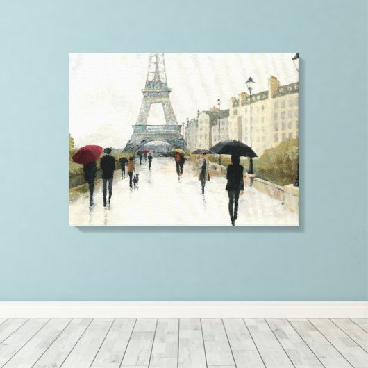 Eiffeltoren | Parijs in de Regering Canvas Afdruk (Insitu (Houten vloer))