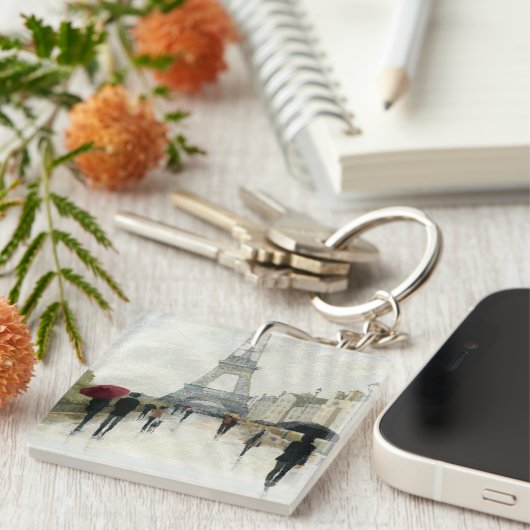 Eiffeltoren | Parijs in de Regering Sleutelhanger (Voorkant Rechts)