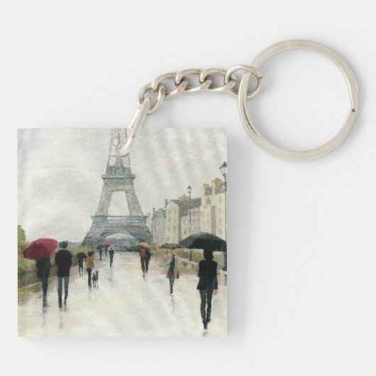 Eiffeltoren | Parijs in de Regering Sleutelhanger (Achterkant)