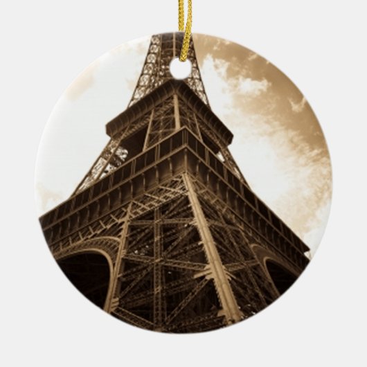 Eiffeltoren Parijs Keramisch Ornament (Voorkant)