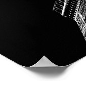 Eiffeltoren Parijs Reis Zwart Wit Rood Pop Art Poster (Hoek)