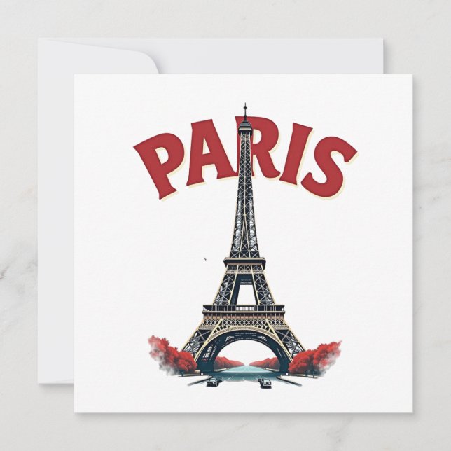 Eiffeltoren, Parijs, retro (Voorkant)