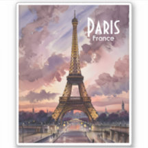 Eiffeltoren Parijs schemering aquarel aangepaste t
