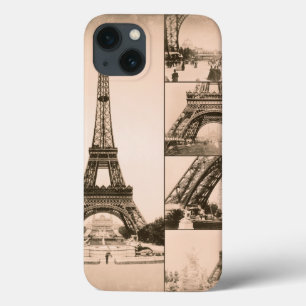 Eiffeltoren Parijs Vintage Collage iPhone 13 Hoesje