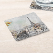 Eiffeltoren Parijse plein papier Onderzetter (Schuin)