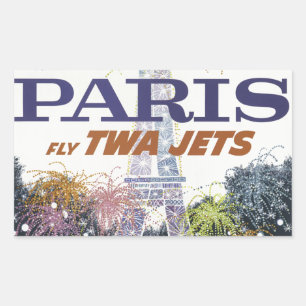  Eiffeltoren Paris Air Travel Rechthoekige Sticker