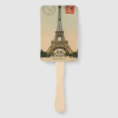 Eiffeltoren Paris Briefkaart Hand Fans Handwaaier (Voorkant)