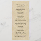 Eiffeltoren Paris Bruiloft Programma (Achterkant)