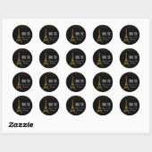 Eiffeltoren Paris Gold & Black Party Stickers (Vel)