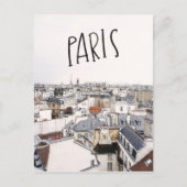 Eiffeltoren Paris Hand Lettered Briefkaart (Voorkant)