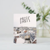 Eiffeltoren Paris Hand Lettered Briefkaart (Staand voorkant)