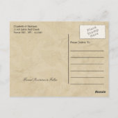 Eiffeltoren Paris Postmark Dank u Briefkaart (Achterkant)