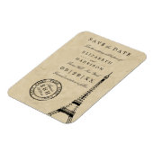 Eiffeltoren Paris Postmark Save the Date Magneet (Linkerzijde)