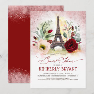 Eiffeltoren  Paris roze gouden Vrijgezellenfeest Kaart