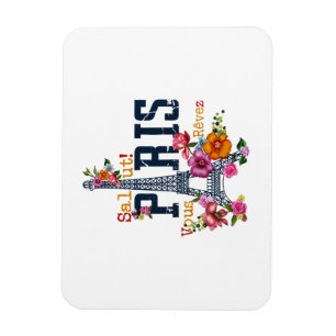 Eiffeltoren Paris Shirt Salut Flowering Paris Fra Magneet