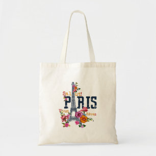 Eiffeltoren Paris Shirt Salut Flowering Paris Fra Tote Bag