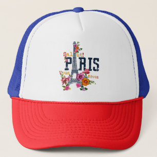 Eiffeltoren Paris Shirt Salut Flowering Paris Fra Trucker Pet