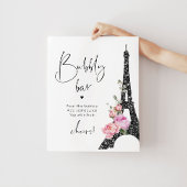 Eiffeltoren paris thema bubbly bar vrijgezellenfee poster