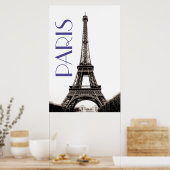 Eiffeltoren Paris Travel Poster (Keuken)