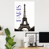 Eiffeltoren Paris Travel Poster (Thuiskantoor)