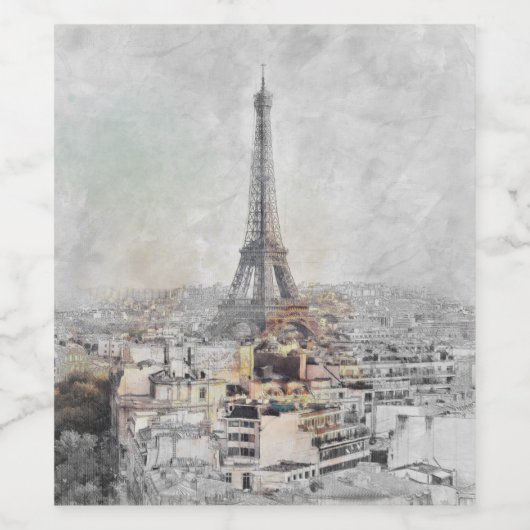 🍷 Eiffeltoren Paris Wijnlabel – Elegant Frans Wijn Etiket (Enkel label)