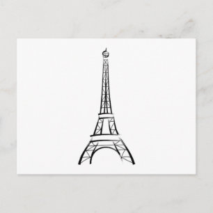 Eiffeltoren penseelstreek briefkaart