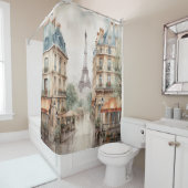 Eiffeltoren regendag Parijs Douchegordijn (In situ)