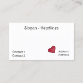  Eiffeltoren - rode harten Visitekaartje (Achterkant)