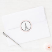 Eiffeltoren Ronde Sticker (Envelop)